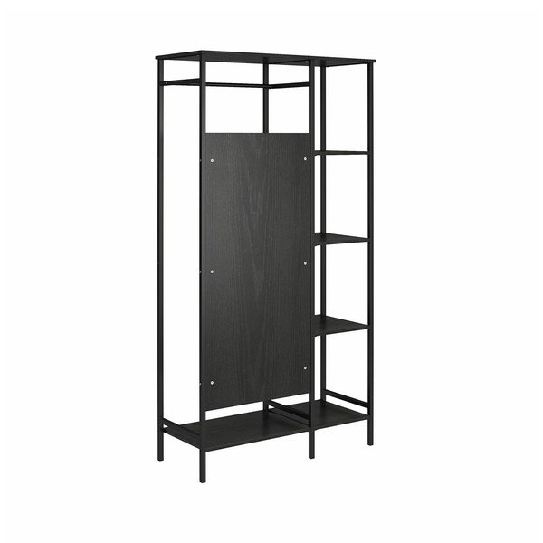 Dulap negru cu aspect de stejar 95x180 cm Modine - Støraa-image-4