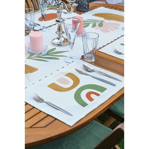 Set 4 suporturi textile pentru farfurii și napron Minimalist Home World-image-2