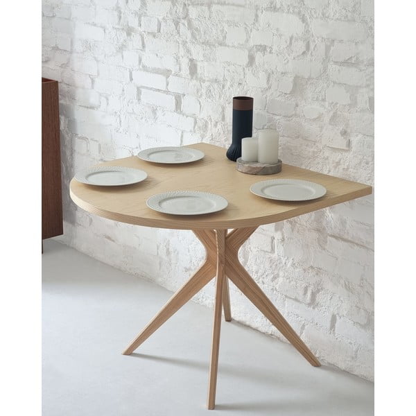 Masă de dining din lemn de frasin 90x90 cm Jubi – Ragaba-image-1