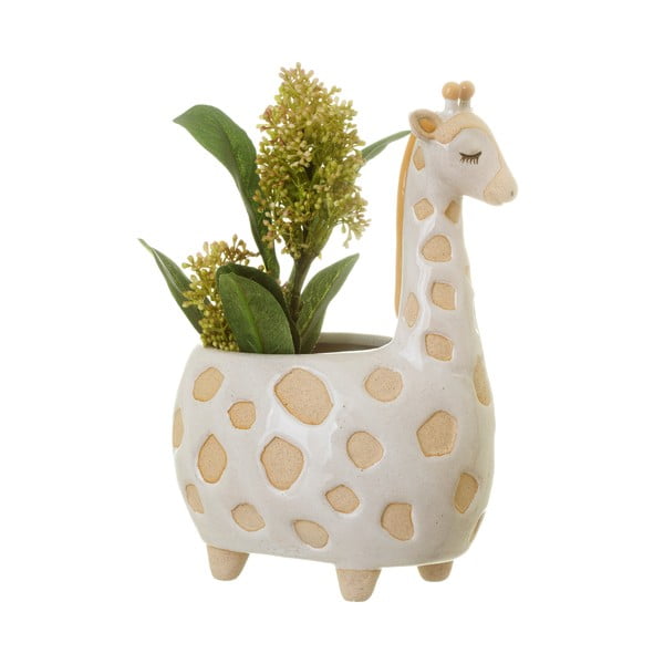 Ghiveci Sass & Belle Gina Giraffe, ø 7,5 cm, alb - bej
