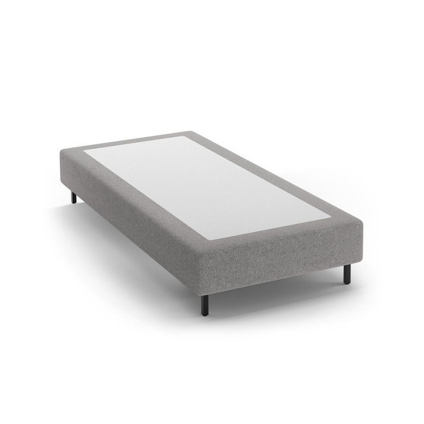 Pat gri tapițat fără tăblie 90x200 cm Whale – Micadoni 