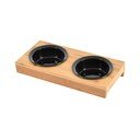 Set boluri cu suport pentru câini, din bambus ø 12 cm – Love Story