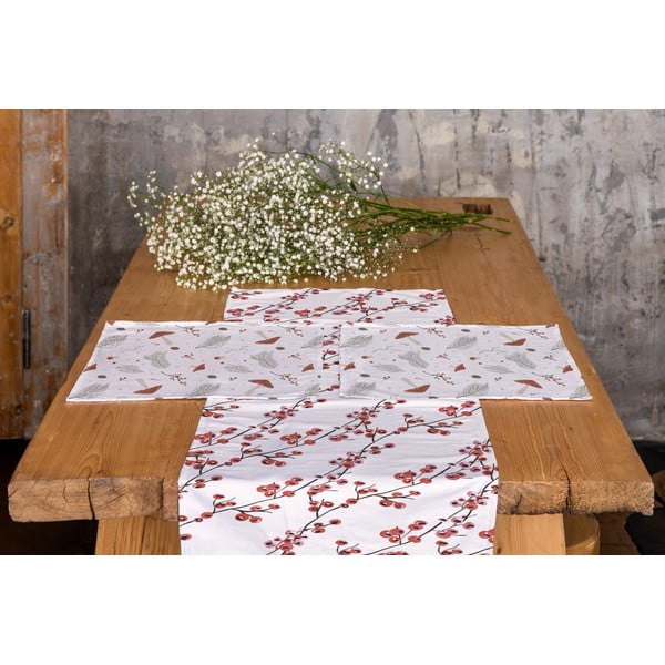 Napron de masă din bumbac 40x140 cm Snowbound – Butter Kings-image-1