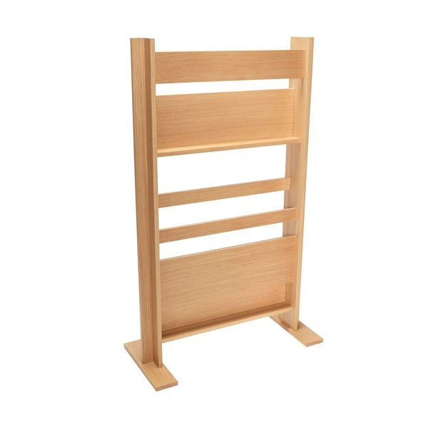 Paravan în culoare naturală cu aspect de lemn de stejar Forma – Hübsch-image-2