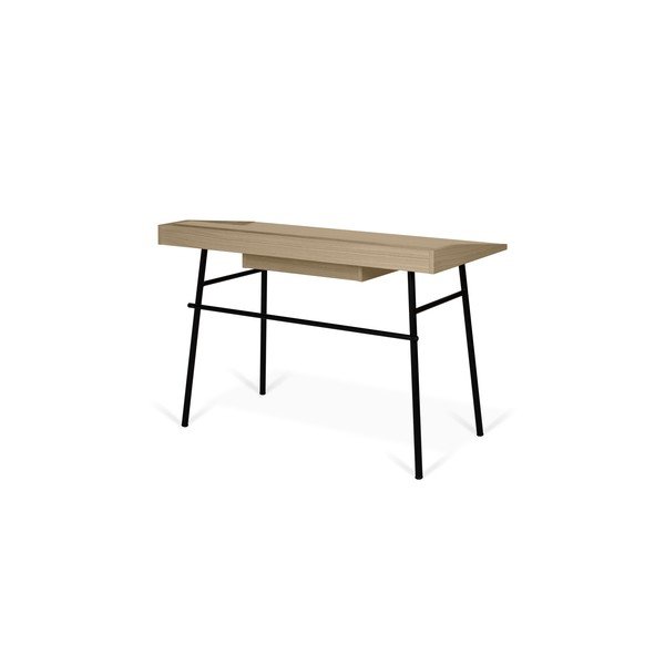 Birou cu blat din lemn de stejar și picioare negre TemaHome Ply-image-2