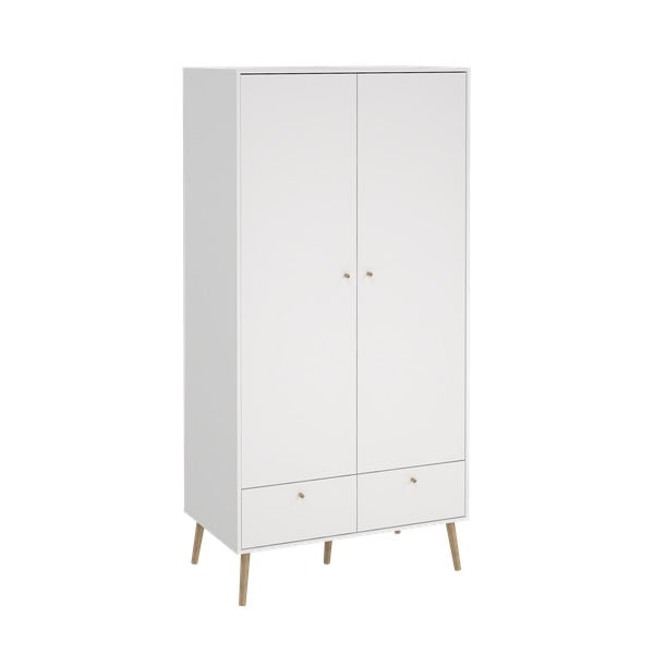 Șifonier alb 99x200 cm Bodo – Tvilum-image-2