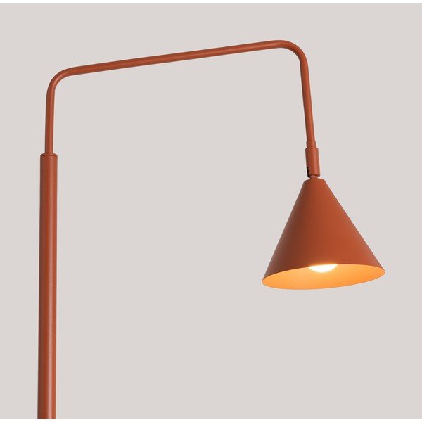 Lampadar cărămiziu cu structură flexibilă din oțel (înălțime 165 cm) Zylo – Sollux-image-3