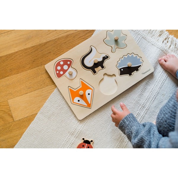 Puzzle (număr de piese 6) de inserat din lemn Forest – Kindsgut-image-3