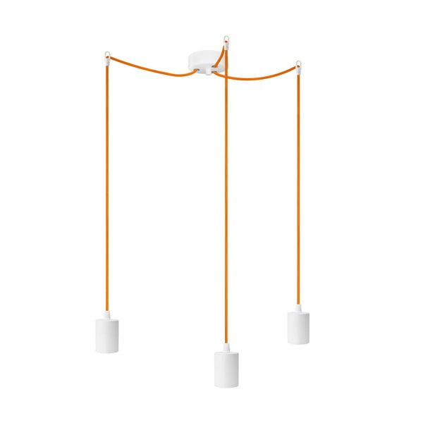 Corp de iluminat 3 cabluri Bulb Attack Cero, portocaliu - alb