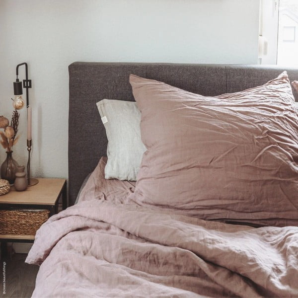 Față de pernă din in 50x70 cm Ashes of Roses – Linen Tales-image-1