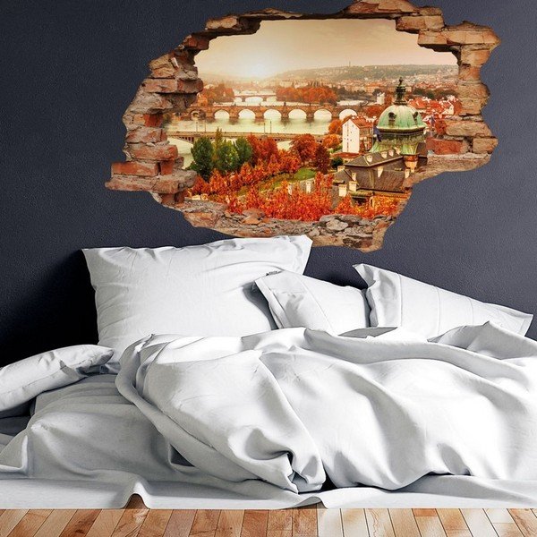 Autocolant perete 3D Ambiance Praga Podzim, 90 x 60 cm-image-3