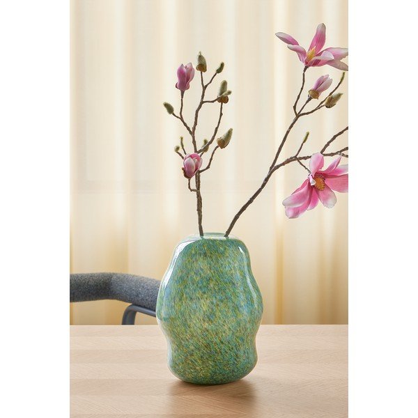 Vază verde din sticlă lucrată manual (înălțime 29 cm) Miro – Hübsch-image-2