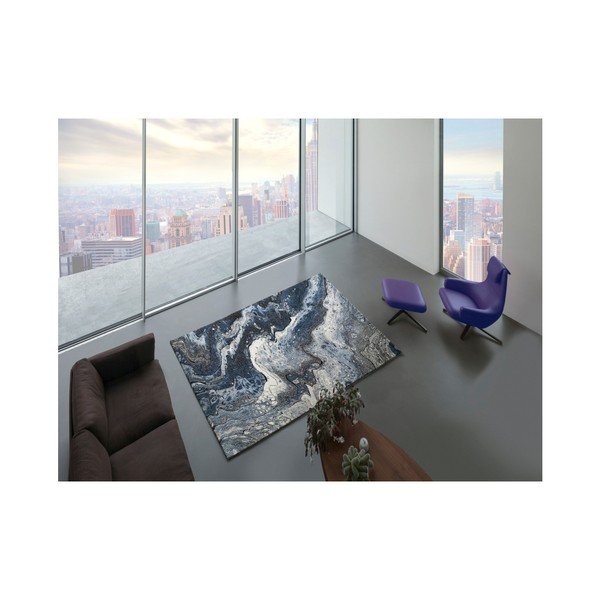 Covor Universal Kael Malo, 160 x 230 cm, albastru închis-image-1