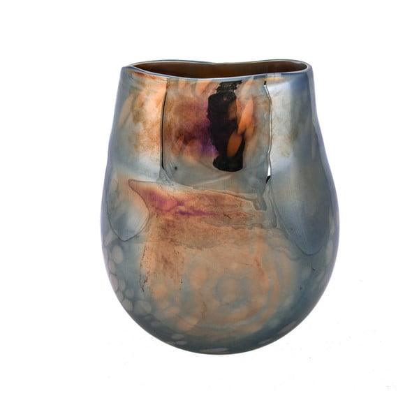 Vază din sticlă cu aspect perlat Bianchi Latina, înălțime 23 cm