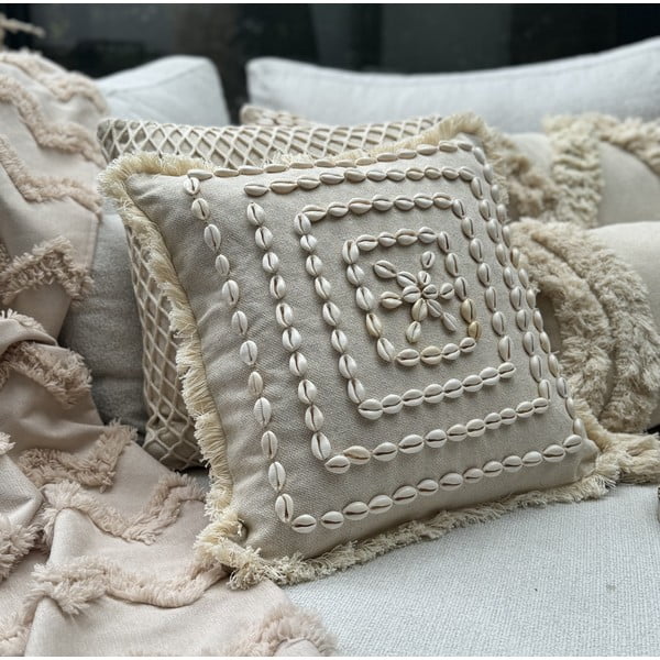 Față de pernă din bumbac 43x43 cm Seashells – Mioli Decor-image-3