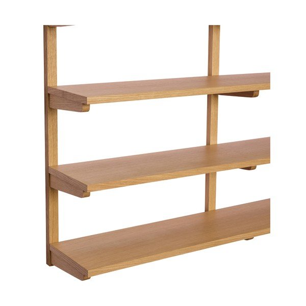 Raft în culoare naturală etajat cu aspect de lemn de stejar 120 cm Long – Hübsch-image-3