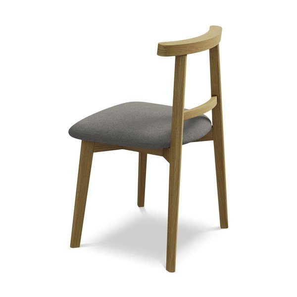 Scaun de dining gri din lemn masiv Ohelo – Makamii-image-3