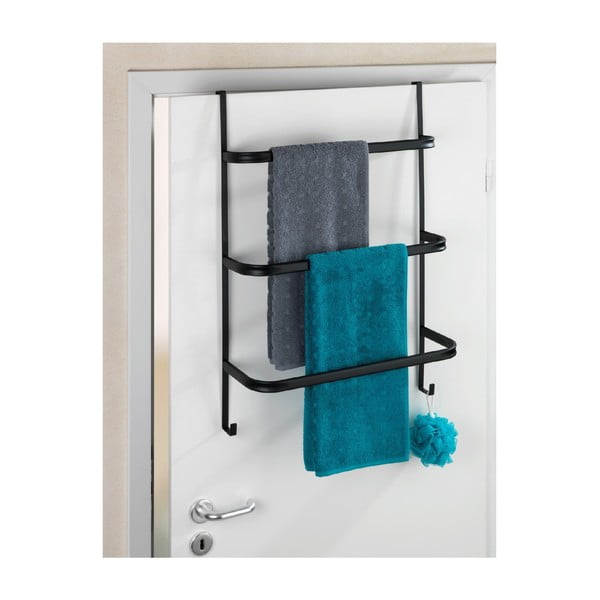 Suport pentru prosoape Wenko Towel Holder Black, 21 x 54 cm, negru-image-2