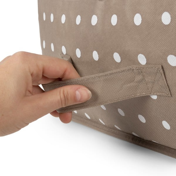 Husă mică pentru depozitare îmbrăcăminte Compactor Dots, bej-image-3