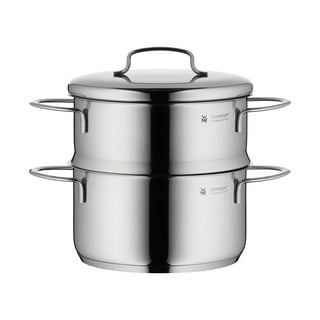 Oală din oțel inoxidabil pentru gătit la aburi, cu capac, WMF Cromargan® Mini, ⌀ 16 cm