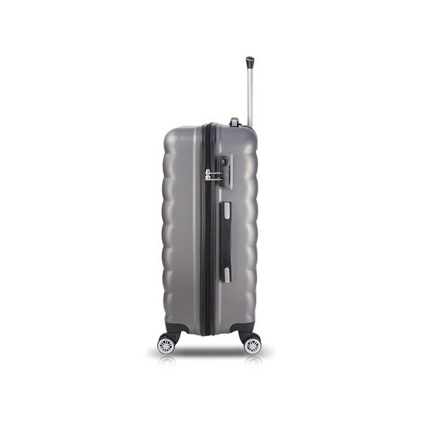 Set 2 valize cu roți și port USB My Valice RESSNO Cabin & Large, gri-image-1