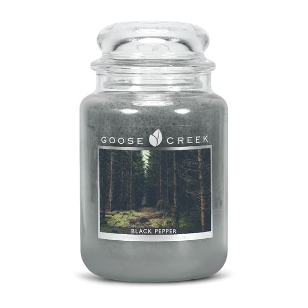 Lumânare parfumată în recipient de sticlă Goose Creek Black Pepper, 150 ore de ardere