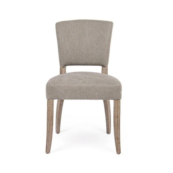 Scaun de dining gri tapițat Maratriz – Bizzotto-image-2