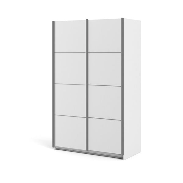 Șifonier cu uși glisante Tvilum Verona, 122x202 cm, alb-image-2