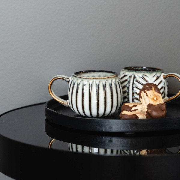Ceașcă maro/bej din gresie ceramică 200 ml Arto – S|P Collection-image-1
