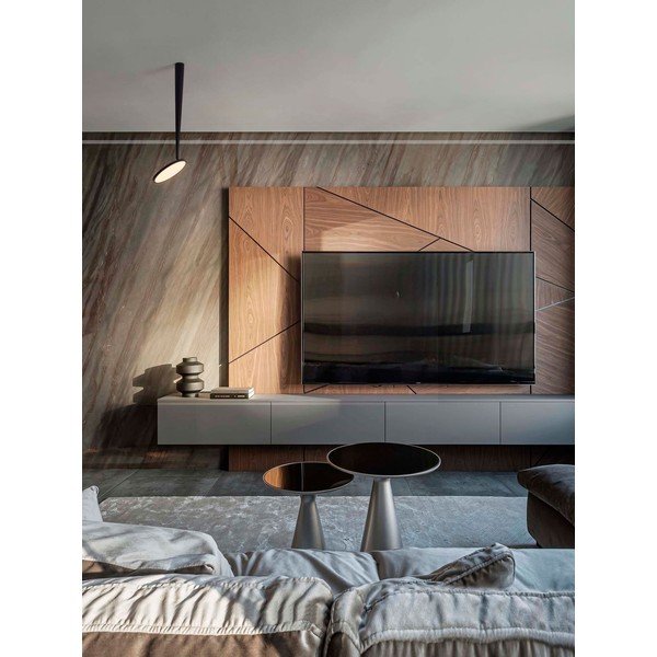 Plafonieră negru-mat LED cu structură flexibilă din aluminiu Ekei – Nova Luce-image-1