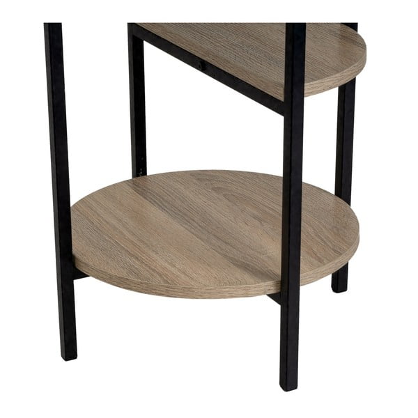 Etajeră neagră/în culoare naturală cu aspect de lemn de stejar 40x80 cm – Casa Selección-image-2