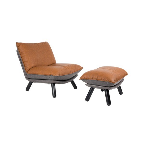 Fotoliu Zuiver Lazy, maro -image-1