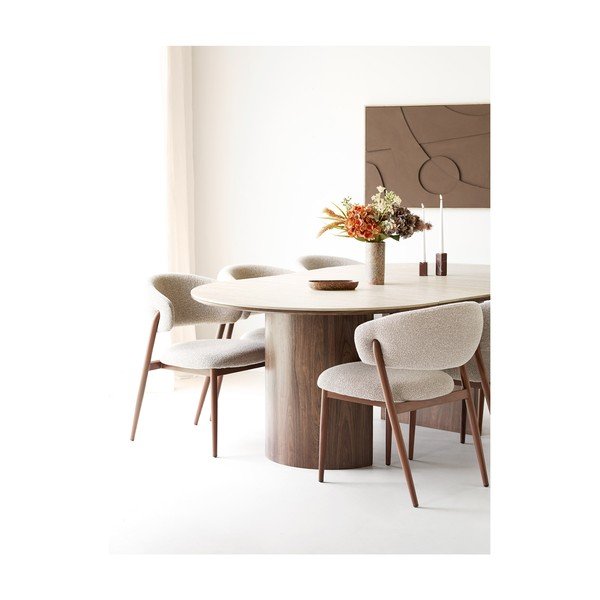Scaun de dining bej tapițat Cavi – House Nordic-image-4