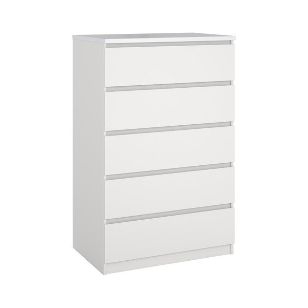 Comodă albă 77x121x50 cm Naia – Tvilum
