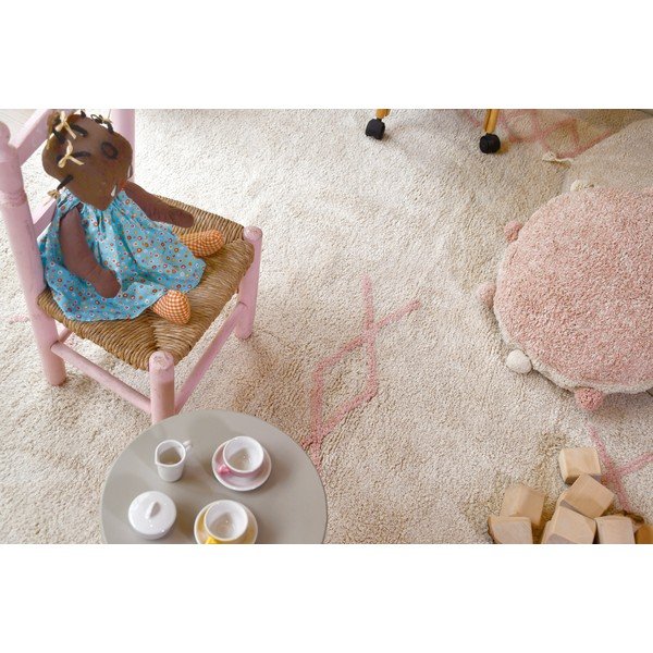 Covor roz/crem lavabil/țesut manual din bumbac 170x240 cm Atlas Natural – Lorena Canals-image-3