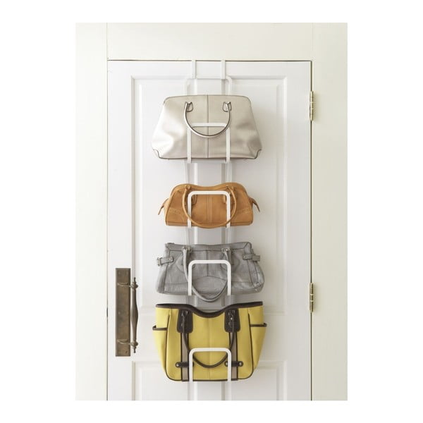 Cuier pentru genți cu 4 cârlige YAMAZAKI Sapporo, alb-image-4