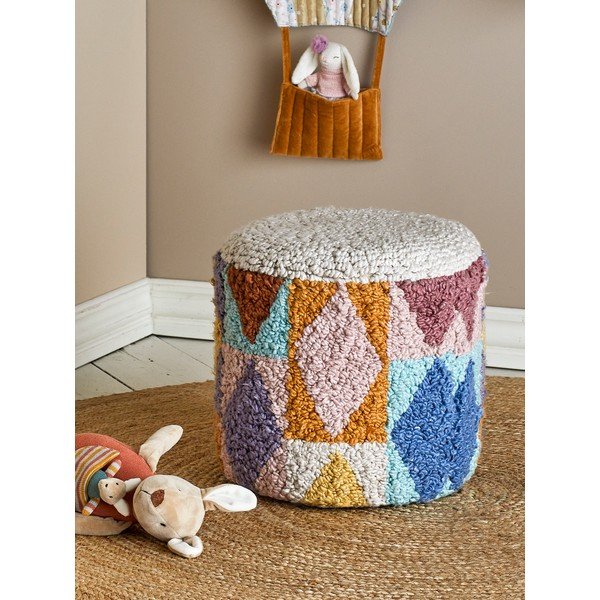 Puf de copii cu tapițerie din țesătură bouclé Miaki – Bloomingville Mini-image-1