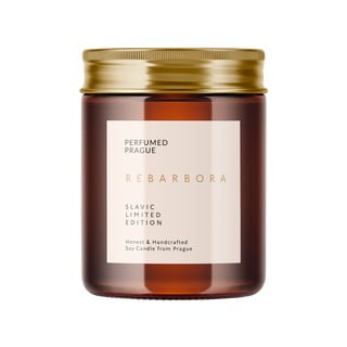 Lumânare din ceară de soia cu parfum de rubarbă Perfumed Prague, timp de ardere 40 h