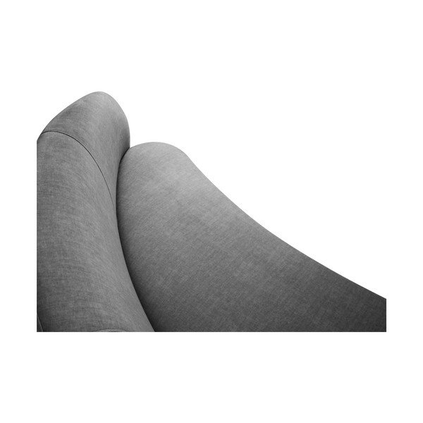 Canapea asimetrică din catifea Mazzini Sofas Debbie, colț stânga, gri-image-4