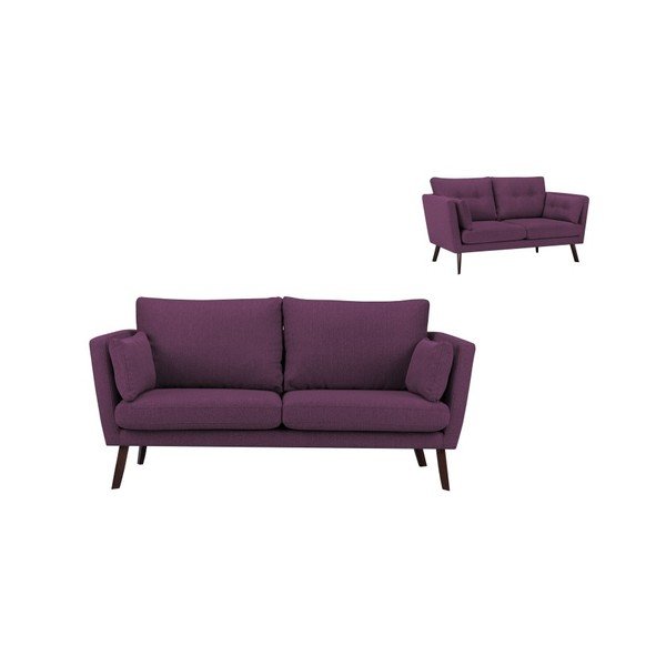 Canapea cu 3 locuri Mazzini Sofas Elena, violet-image-1