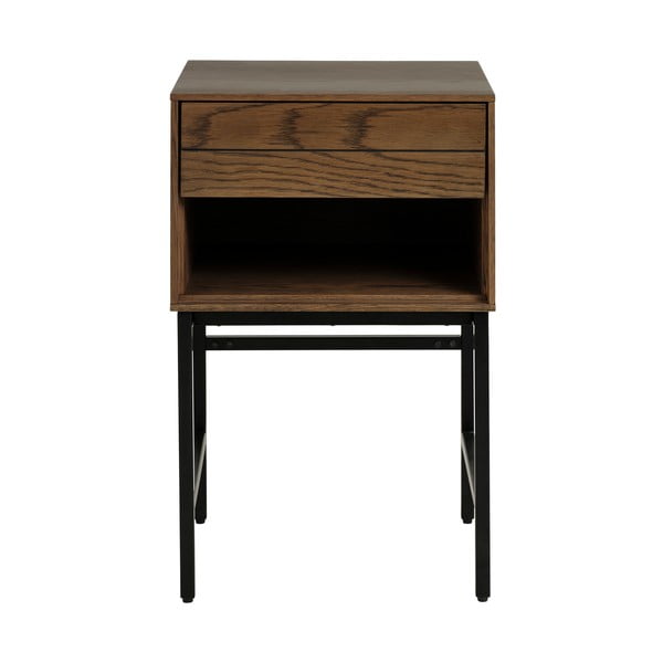 Măsuță auxiliară cu blat cu aspect de lemn de stejar 40x45 cm Modica – Unique Furniture-image-2