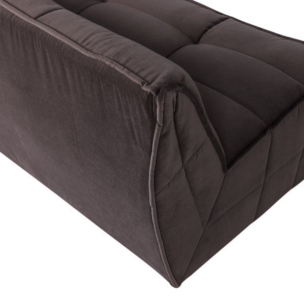 Canapea maro cu tapițerie din catifea 204 cm Cluster – vtwonen-image-4