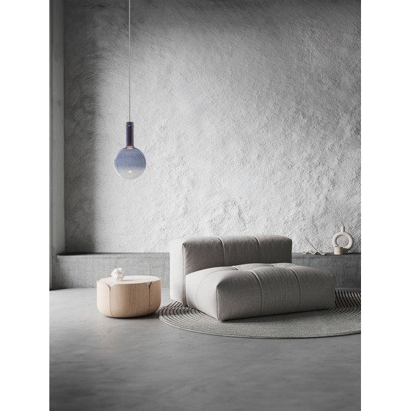 Lustră albastră LED cu intensitate reglabilă din sticlă ø 25 cm Nostos – Nova Luce-image-1