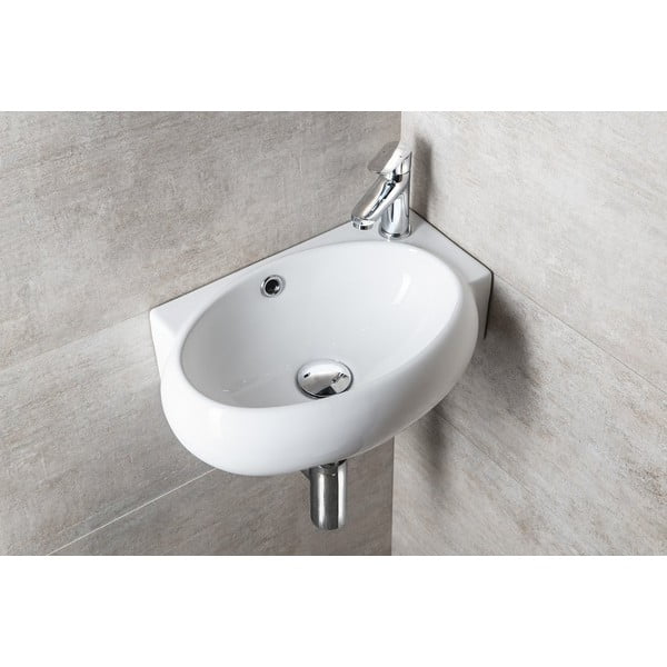 Chiuvetă mică pentru WC albă din ceramică 43x28,5 cm Ribera – Sapho-image-1
