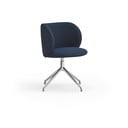 Scaun de sufragerie albastru închis tapițat Mogi – Teulat