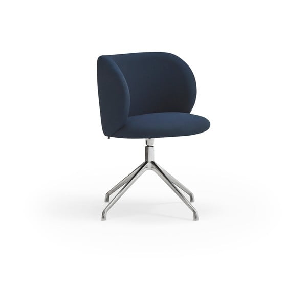 Scaun de sufragerie albastru închis tapițat Mogi – Teulat