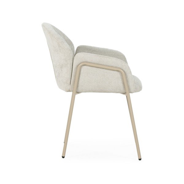 Set de scaune de sufragerie bej 2 buc. tapițat Aslin – MOME-image-3