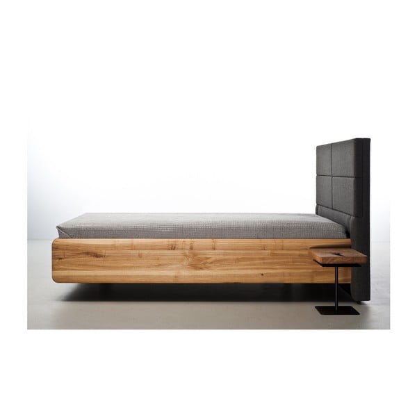 Pat din lemn de frasin tratat cu ulei Mazzivo Boxspring, 120 x 210 cm-image-4