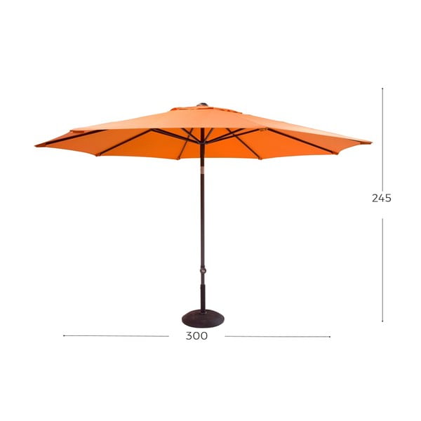Umbrelă de grădină Hartman Solar, ø 300 cm, portocaliu-image-1