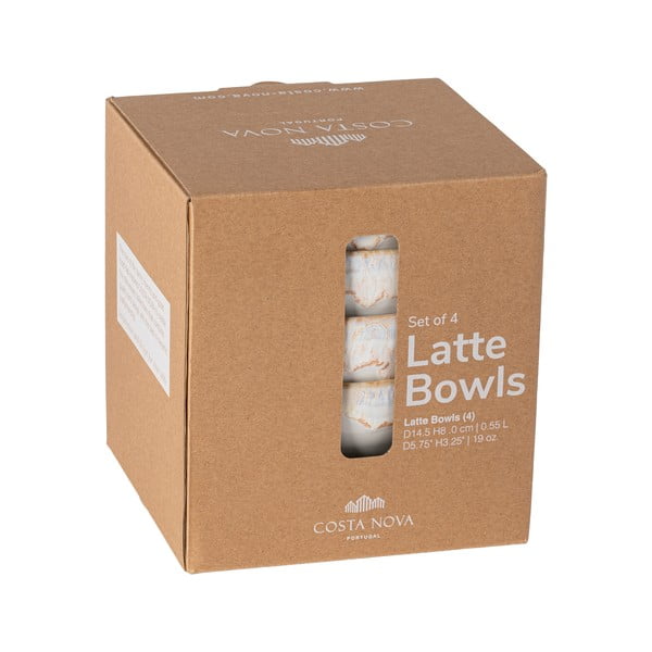 Boluri albe 4 buc. din gresie ø 15 cm Latte – Costa Nova-image-4